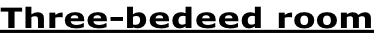 Three-bedeed room